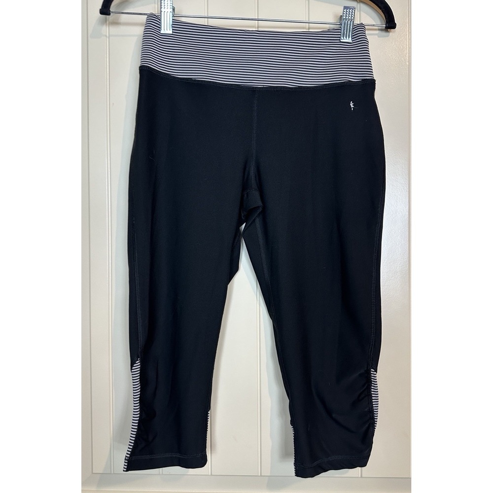 Danskin Now Fitted Leggings Cropped Dri More Yoga Gym black sz S